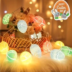 Colorful Easter Egg Shaped String Lights LED Lights Decoration Battery Powered